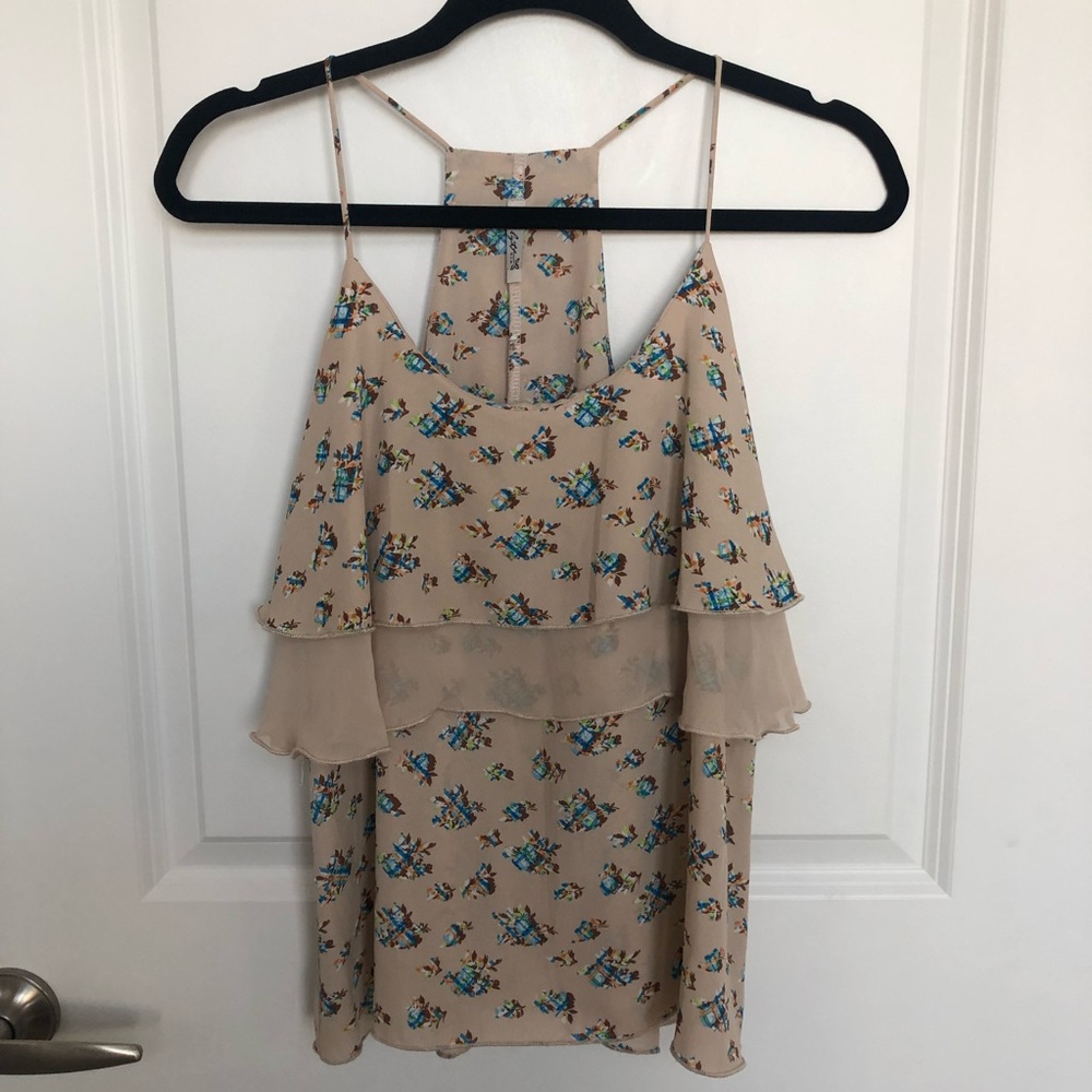 True light layered floral camisole